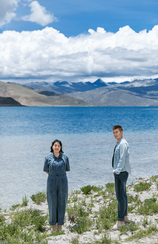 羊湖冰川-朋措文加&索南文毛_西藏婚纱摄影